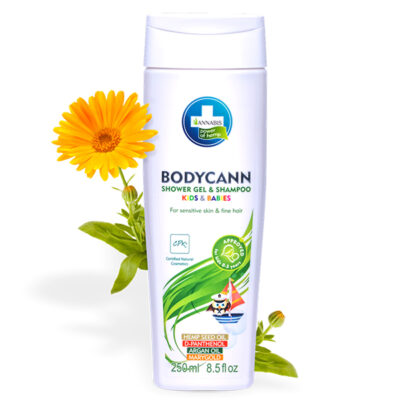 BODYCANN KIDS 2 em 1 · Champô e gel de banho naturais para pele sensível para crianças e bebés