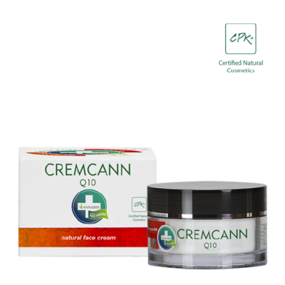 cremcann q10 es una crema hidratante natural con cañamo para el cuidado facial