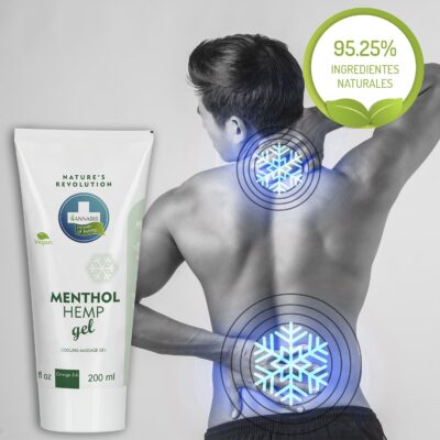 Menthol Hemp Gel crema de cannabis para alivio y masaje efecto frío