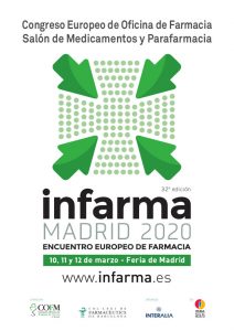 Cartel de INFARMA Madrid 2020 INFARMA Madrid 2020 encuentro europeo de farmacia