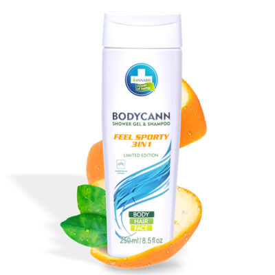BODYCANN FEEL SPORTY 3 em 1 · Gel e shampoo de cânhamo natural e vegano -Limited Edition- 