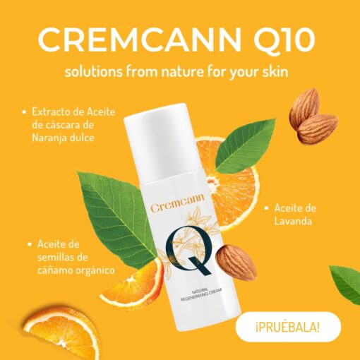 Crema natural cannabis CREMCANN Q10 hidratante regeneradora