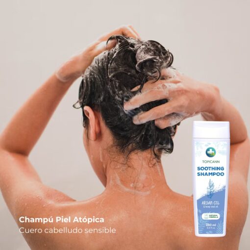 Shampoo para couro cabeludo sensível à pele atópica TOPICANN