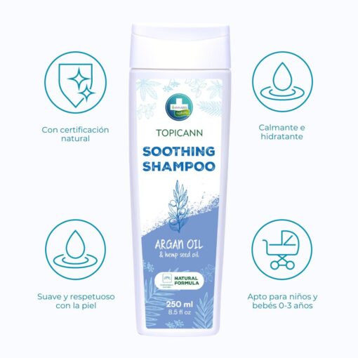 Shampoo para couro cabeludo sensível à pele atópica TOPICANN