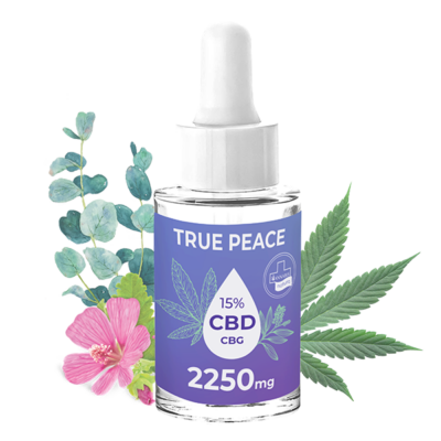 CBD Drops True Peace 15% 2250 mg – CBD + CBG con Ginseng y Rodiola | Bienestar Holístico